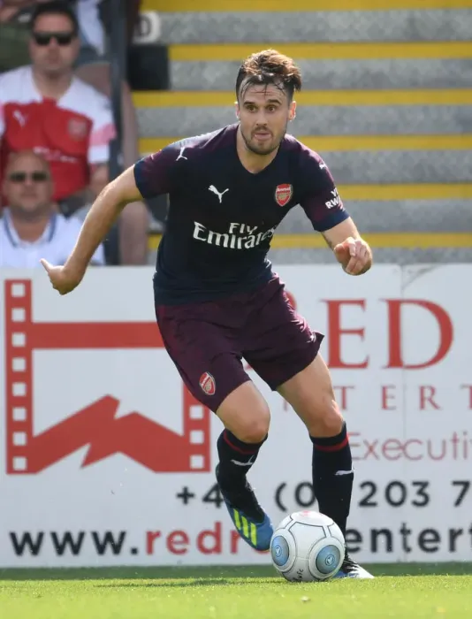 Framed Print : Carl Jenkinson in Action: Arsenal's Pre-Season Friendly against Borehamwood (2018)