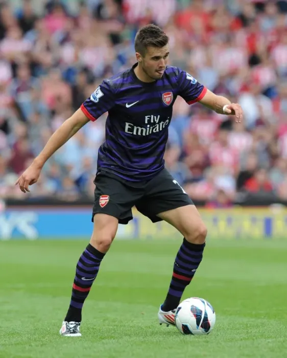 Framed Print : Carl Jenkinson: Arsenal at Stoke City, Premier League 2012-13 Framed Print : Carl Jenkinson: Arsenal at Stoke City, Premier League 2012-13