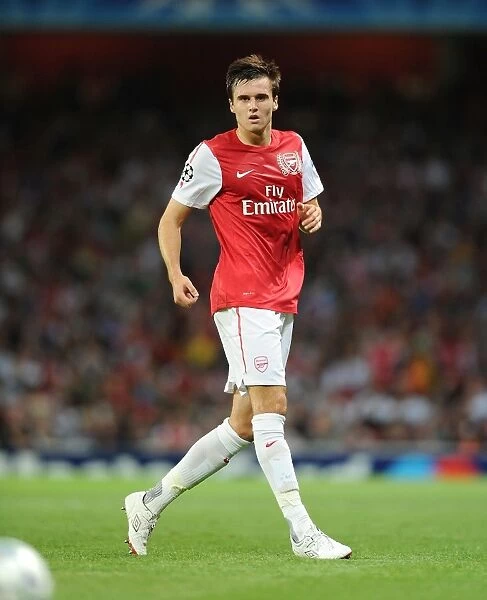 Carl Jenkinson: Arsenal's Defender in Action against Udinese, UEFA Champions League Play-Off 2011