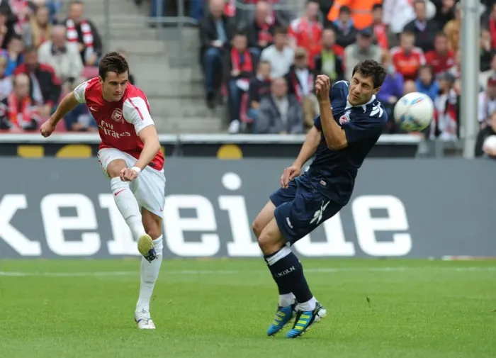 Framed Print : Carl Jenkinson vs. Mato Jajalo: A Clash in the Pre-Season Friendly Between Cologne and Arsenal Framed Print : Carl Jenkinson vs. Mato Jajalo: A Clash in the Pre-Season Friendly Between Cologne and Arsenal