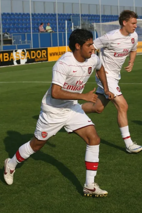 Framed Print : Carlos Vela and Nicklas Bendtner (Arsenal)