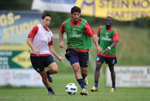 Carlos Vela and Samir Nasri (Arsenal). Arsenal Training Camp, Bad Waltersdorf