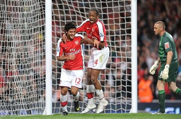 Carlos Vela and Sanchez Watt: Arsenal's Unstoppable Duo Celebrates 2-0 Over West Brom in Carling Cup