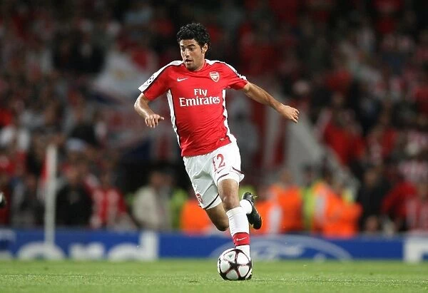 Carlos Vela Scores in Arsenal's 2-0 Victory over Olympiacos in the UEFA Champions League at Emirates Stadium, 2009