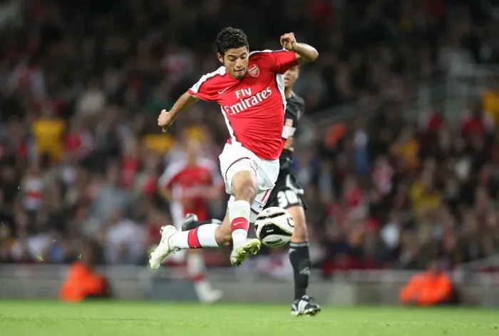 Framed Print : Carlos Vela's Hat-Trick: Arsenal Crushes Sheffield United 6-0 in Carling Cup Framed Print : Carlos Vela's Hat-Trick: Arsenal Crushes Sheffield United 6-0 in Carling Cup