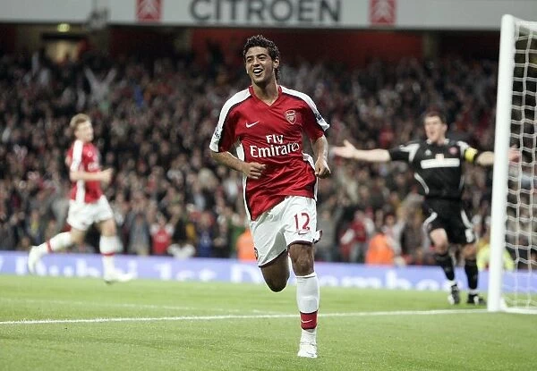 Carlos Vela's Triumph: Arsenal's Third Goal in Historic 6:0 Victory over Sheffield United (Carling Cup 3rd Round, Emirates Stadium, 23 / 9 / 08)