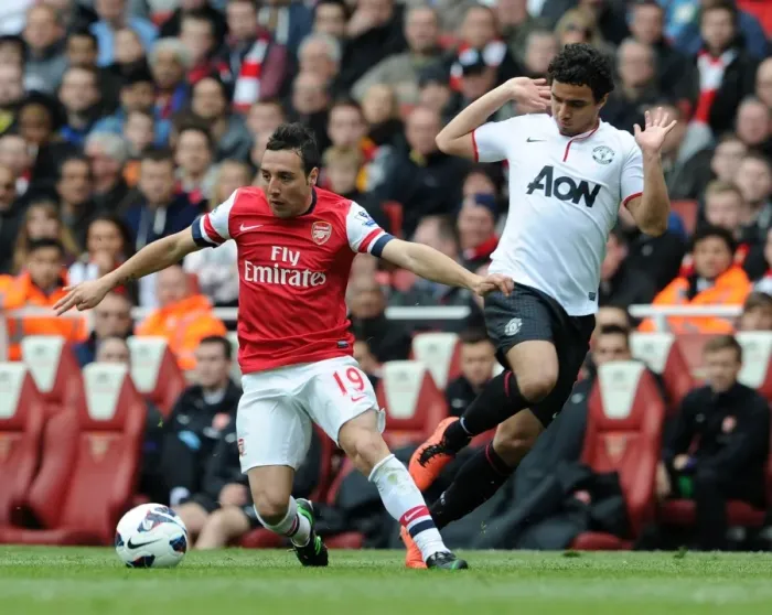 Framed Print : Cazorla vs. Rafael: A Football Rivalry - Arsenal vs. Manchester United Showdown (2012-13) Framed Print : Cazorla vs. Rafael: A Football Rivalry - Arsenal vs. Manchester United Showdown (2012-13)