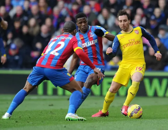 Framed Print : Cazorla vs Zaha, Puncheon: Battle at Selhurst Park - Crystal Palace vs Arsenal, Premier League 2014-15