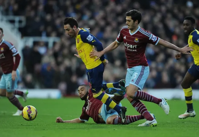 Framed Print : Cazorla's Controversial Penalty: Arsenal's Victory over West Ham, December 2014 Framed Print : Cazorla's Controversial Penalty: Arsenal's Victory over West Ham, December 2014