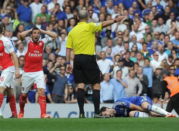 Cazorla's Disbelief: Controversial Referee Decision in Chelsea vs. Arsenal (2015-16)
