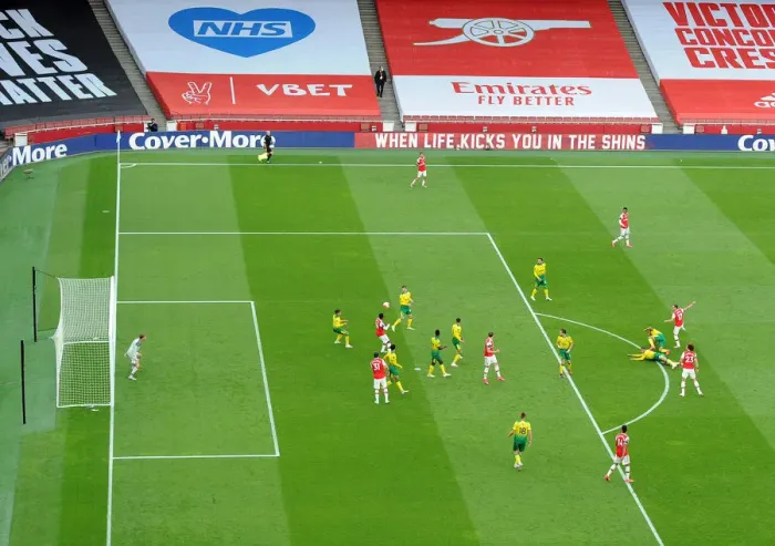 Framed Print : Cedric Soares Scores Arsenal's Fourth Goal: Arsenal FC vs Norwich City (2019-20)