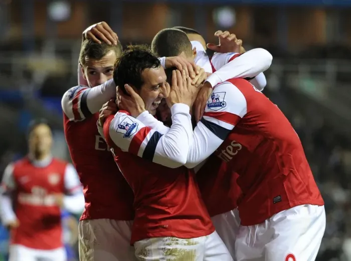 Framed Print : Celebrating Glory: Cazorla and Podolski's Goal Connection (Reading vs. Arsenal, 2012-13) Framed Print : Celebrating Glory: Cazorla and Podolski's Goal Connection (Reading vs. Arsenal, 2012-13)