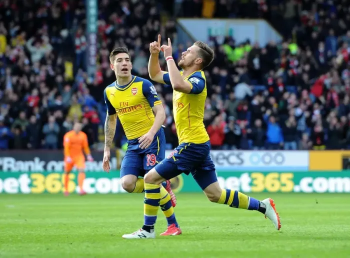 Framed Print : Celebrating Glory: Ramsey and Bellerin's Unforgettable Goal Connection (Burnley vs Arsenal, 2015) Framed Print : Celebrating Glory: Ramsey and Bellerin's Unforgettable Goal Connection (Burnley vs Arsenal, 2015)