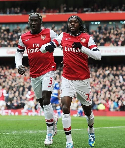 Celebrating a Goal: Gervinho and Bacary Sagna (Arsenal vs. Reading, 2013)