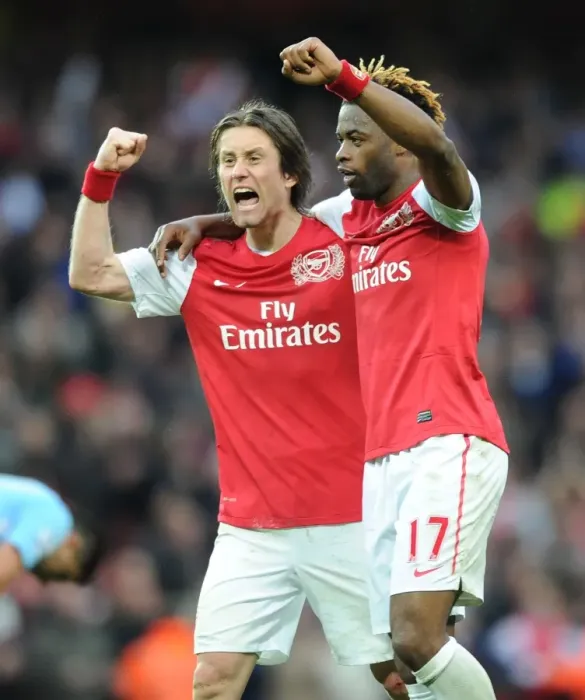 Framed Print : Celebrating Victory: Rosicky and Song, Arsenal's Unstoppable Duo (Arsenal v Manchester City, 2011-12) Framed Print : Celebrating Victory: Rosicky and Song, Arsenal's Unstoppable Duo (Arsenal v Manchester City, 2011-12)