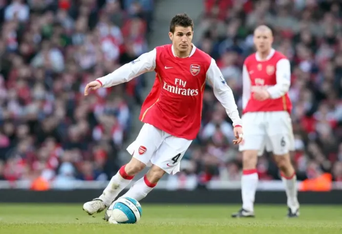Framed Print : Cesc Fabregas in Action for Arsenal Against Aston Villa, Barclays Premier League, Emirates Stadium, 1 / 3 / 08
