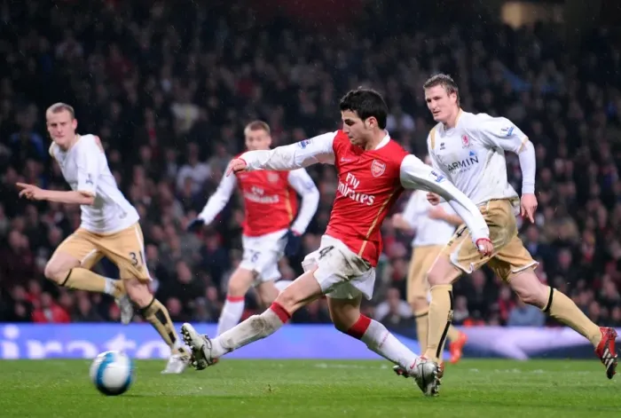 Framed Print : Cesc Fabregas: In Action for Arsenal Against Middlesbrough (1:1), Emirates Stadium, 2007 Framed Print : Cesc Fabregas: In Action for Arsenal Against Middlesbrough (1:1), Emirates Stadium, 2007