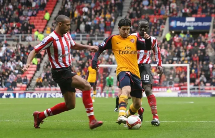 Framed Print : Cesc Fabregas (Arsenal) Anton Ferdinand (Sunderland) Framed Print : Cesc Fabregas (Arsenal) Anton Ferdinand (Sunderland)