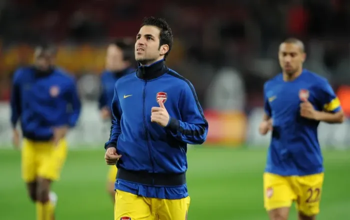 Framed Print : Cesc Fabregas (Arsenal). Barcelona 3: 1 Arsenal. UEFA Champions League. Last 16, 2nd leg