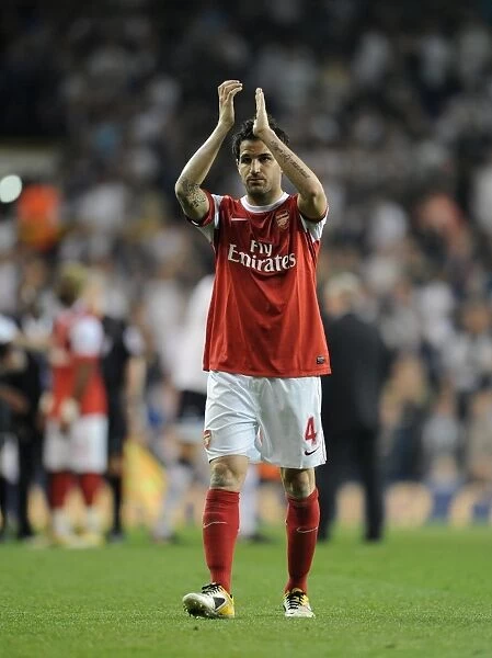 Cesc Fabregas (Arsenal) claps the fans after the match. Tottenham Hotspur 3:3 Arsenal