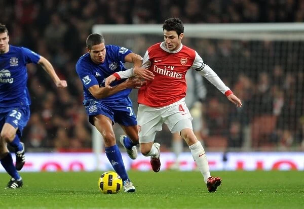 Cesc Fabregas (Arsenal) Jack Rodwell (Everton). Arsenal 2: 1 Everton. Barclays Premier League