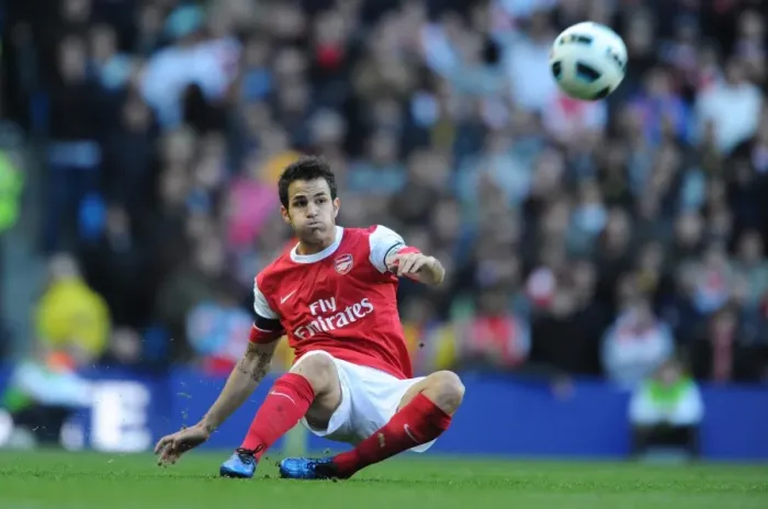 Framed Print : Cesc Fabregas (Arsenal). Manchester City 0: 3 Arsenal, Barclays Premier League