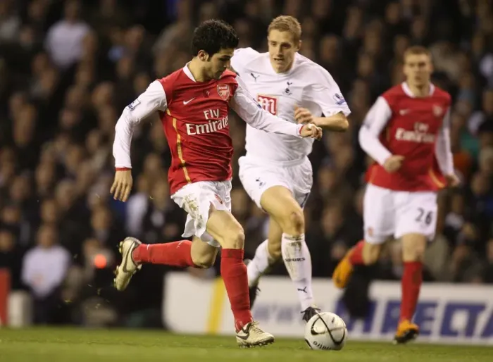 Framed Print : Cesc Fabregas (Arsenal) Michael Dawson (Tottenham) Framed Print : Cesc Fabregas (Arsenal) Michael Dawson (Tottenham)