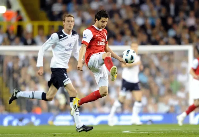 Framed Print : Cesc Fabregas (Arsenal). Tottenham Hotspur 3: 3 Arsenal. Barclays Premier League