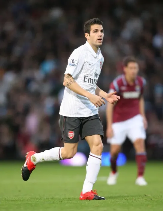 Framed Print : Cesc Fabregas: Battle at Upton Park - Arsenal vs. West Ham United, 2009 Framed Print : Cesc Fabregas: Battle at Upton Park - Arsenal vs. West Ham United, 2009