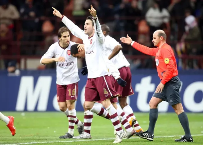 Framed Print : Cesc Fabregas celebrates Arsenals 2nd goal Framed Print : Cesc Fabregas celebrates Arsenals 2nd goal