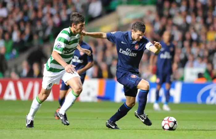 Framed Print : Cesc Fabregas Double Strike: Arsenal's Dominance Over Celtic in 2009 Champions League Play-off Framed Print : Cesc Fabregas Double Strike: Arsenal's Dominance Over Celtic in 2009 Champions League Play-off
