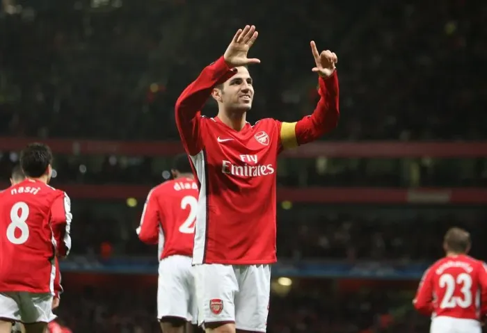 Framed Print : Cesc Fabregas Double: Thrilling 4-1 Arsenal Victory in Champions League vs AZ Alkmaar
