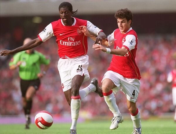 Cesc Fabregas and Emmanuel Adebayor (Arsenal)