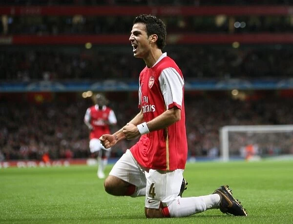 Cesc Fabregas Euphoric Moment: Arsenal's Thrilling 3-0 Victory Over Sevilla in the Champions League
