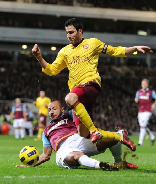 Framed Print : Cesc Fabregas Game-Winning Goal: Arsenal's Triumph Over West Ham (3-0)