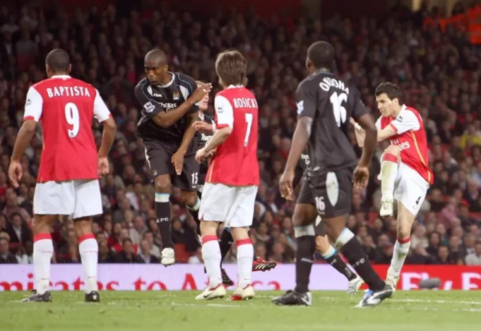 Framed Print : Cesc Fabregas Scores Arsenal's Second Goal: 3-1 Victory Over Manchester City, FA Premiership, Emirates Stadium (07 / 04 / 07) Framed Print : Cesc Fabregas Scores Arsenal's Second Goal: 3-1 Victory Over Manchester City, FA Premiership, Emirates Stadium (07 / 04 / 07)