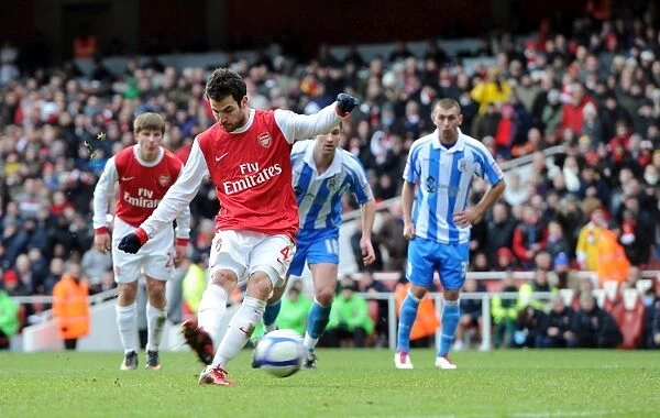 Cesc Fabregas Scores Arsenal's Second Goal from the Penalty Spot: Arsenal 2-1 Huddersfield Town, FA Cup 4th Round