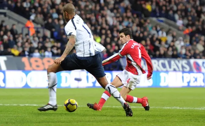 Framed Print : Cesc Fabregas Scores First Arsenal Goal Past Zat Knight at Bolton Wanderers (0-2) Framed Print : Cesc Fabregas Scores First Arsenal Goal Past Zat Knight at Bolton Wanderers (0-2)