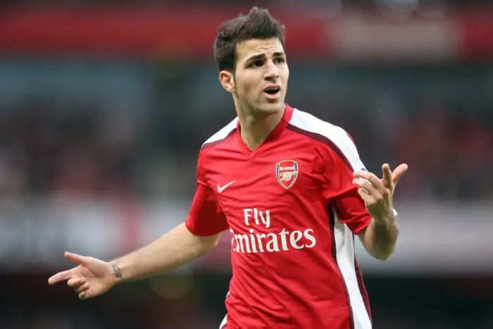 Framed Print : Cesc Fabregas Scores Twice Against Arsenal: Aston Villa's 2-0 Victory in the Barclays Premier League, Emirates Stadium, 15 / 11 / 08