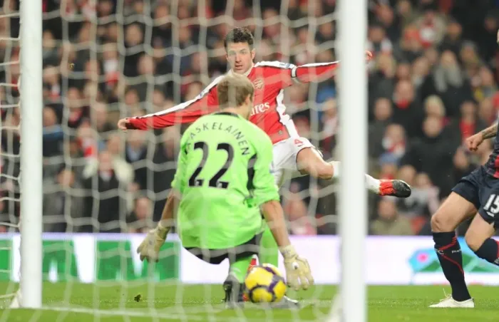 Framed Print : Cesc Fabregas shoots past Bolton goalkeeper Jussi Jskelainen to score the 2nd Arsenal goal Framed Print : Cesc Fabregas shoots past Bolton goalkeeper Jussi Jskelainen to score the 2nd Arsenal goal