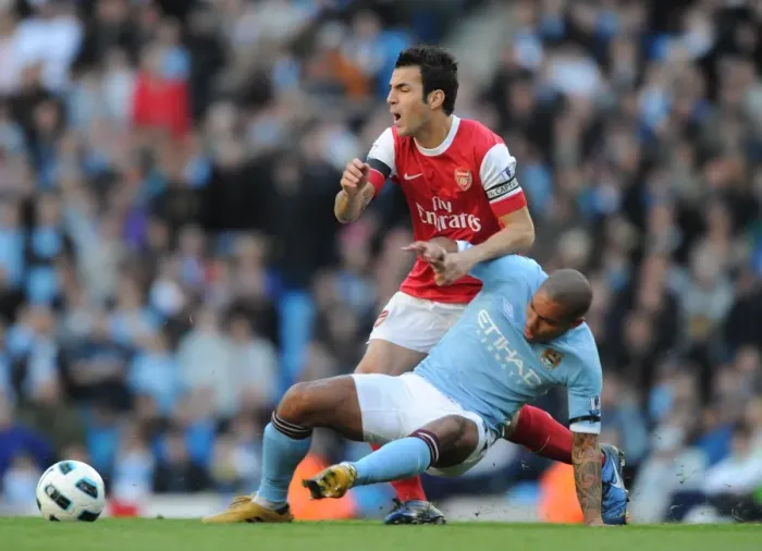 Framed Print : Cesc Fabregas Triumph: Arsenal's 3-0 Victory Over Manchester City