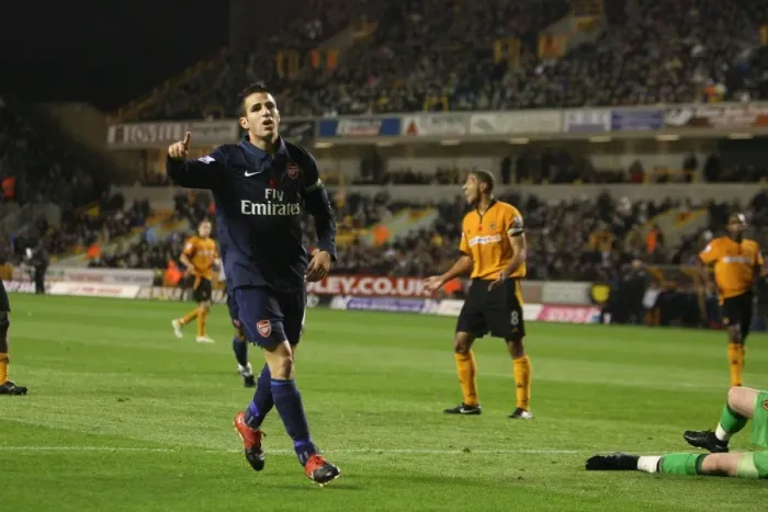 Framed Print : Cesc Fabregas Triumphant Goal: Arsenal Crushes Wolves 4-1 in Premier League Framed Print : Cesc Fabregas Triumphant Goal: Arsenal Crushes Wolves 4-1 in Premier League