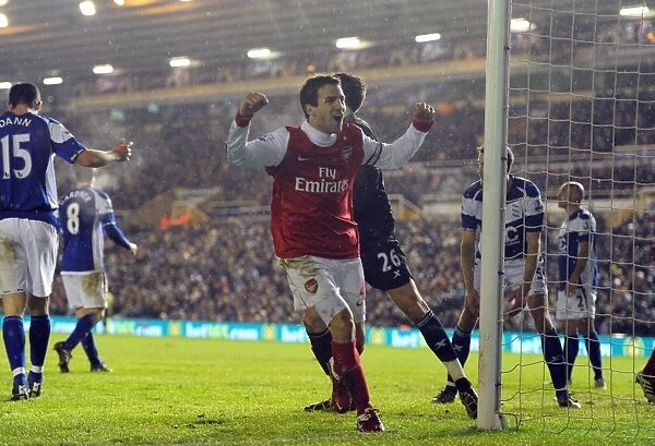 Cesc Fabregas Triumphant Goal Celebration: Arsenal Crushes Birmingham City 3-0