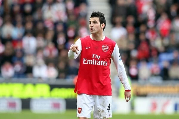 Cesc Fabregas: Unyielding Inspiration at the Heart of Arsenal's 0-0 Battle with Wigan Athletic, September 3, 2008