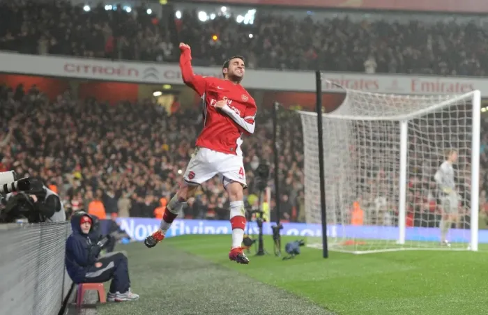 Framed Print : Cesc Fabregas's Brilliant Goal: Arsenal Takes 2-0 Lead Over West Ham United, Barclays Premier League, 20 / 3 / 2010