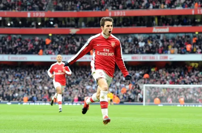 Framed Print : Cesc Fabregas's Euphoric Goal: Arsenal's 3-0 Thriller Against Aston Villa Framed Print : Cesc Fabregas's Euphoric Goal: Arsenal's 3-0 Thriller Against Aston Villa