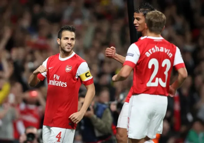Framed Print : Cesc Fabregas's First Champions League Goal: Arsenal's 6-0 Thrashing of SC Braga