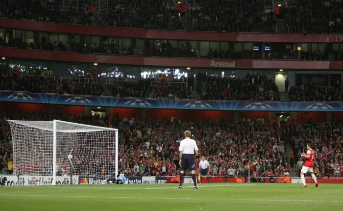 Framed Print : Cesc Fabregas's Penalty: Arsenal Crushes SC Braga 6-0 in Champions League Framed Print : Cesc Fabregas's Penalty: Arsenal Crushes SC Braga 6-0 in Champions League