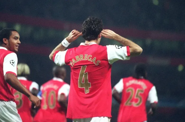 Framed Print : Cesc Fabregas's Thrilling Goal: Arsenal Crushes Slavia Prague 7-0 in Champions League Framed Print : Cesc Fabregas's Thrilling Goal: Arsenal Crushes Slavia Prague 7-0 in Champions League