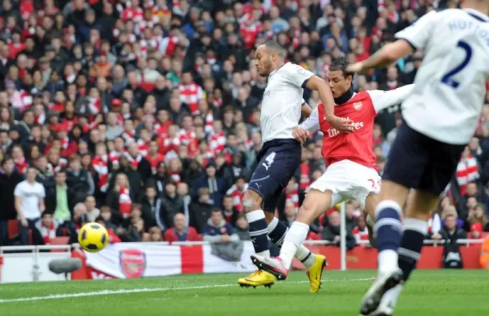Framed Print : Chamakh Scores Under Pressure: Arsenal's 2-3 Deficit vs. Tottenham, 2010 Framed Print : Chamakh Scores Under Pressure: Arsenal's 2-3 Deficit vs. Tottenham, 2010